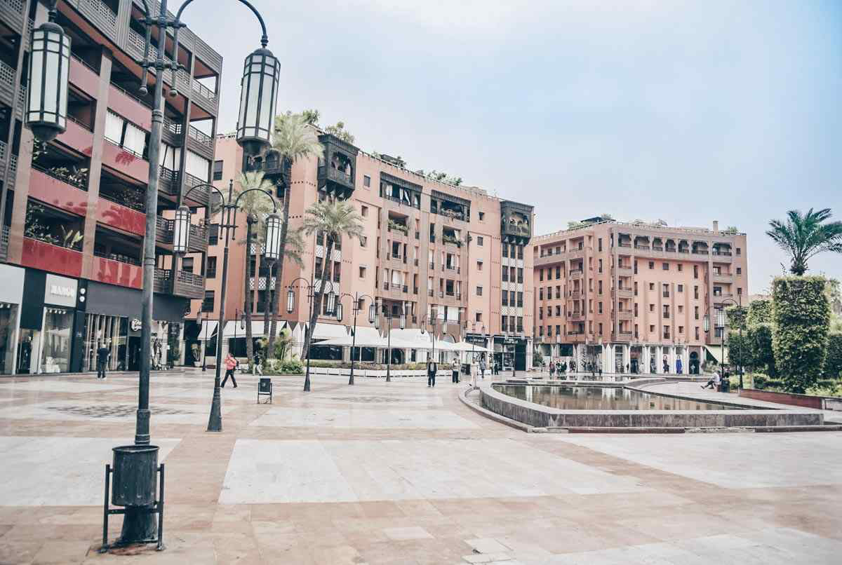 Marrakech cityscape with Bandy's Cars